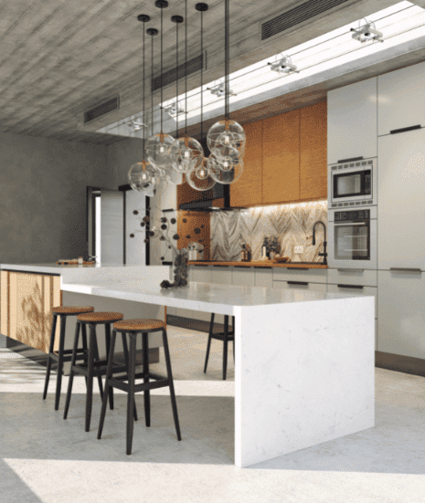 kitchen with ventilation, stylish kitchen, modern kitchen