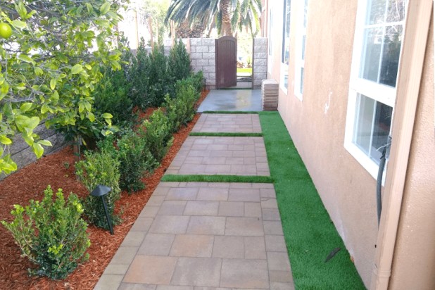 pathway of house, path with plants, stylish path